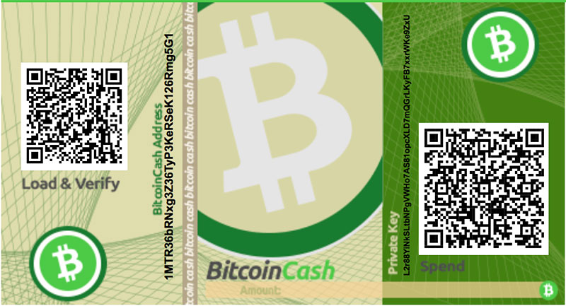 bch fork btc paper wallet