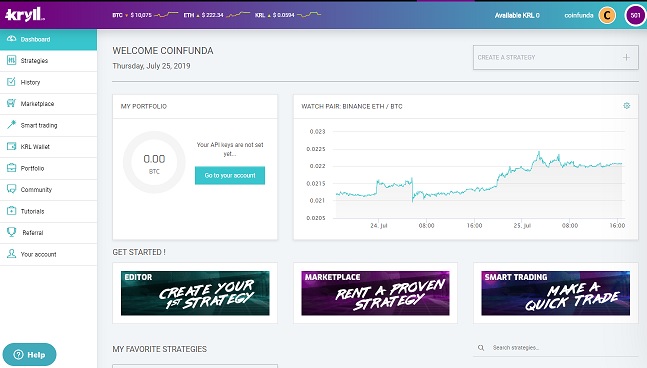 kryll - bitcoin trading bot