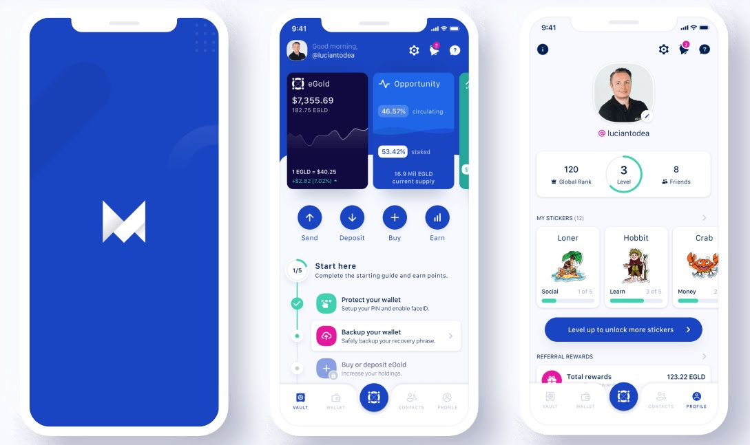 Egld wallet staking