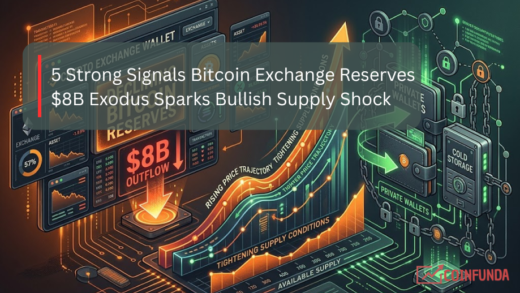 Bitcoin exchange reserves $8B exodus supply shock chart