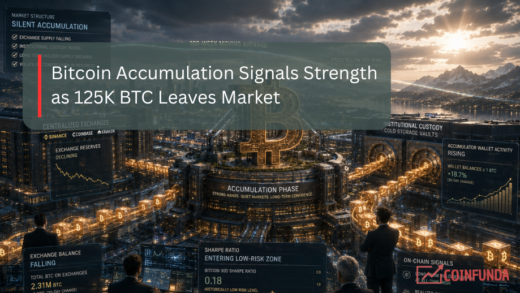 Bitcoin accumulation increases as long-term holders absorb 125,000 BTC while exchange reserves decline and on-chain metrics enter a historical buy zone.