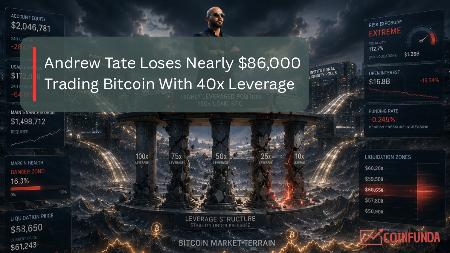 Andrew Tate Loses Nearly $86000 Trading Bitcoin With 40x Leverage